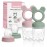 Bessentials Bunny Baby Fresh Fruit Food Feeder - 2 Pack Silicone Mesh Feeders for Infant Safe Self Feeding |3 Sizes Food Pouches Included| Suitable for Baby 4m+ (Light Pink & Grass Green)