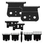 2 Pcs Replacement Blades Compatible with Andis 04710 and Andis 04521 hair Trimmer Compatible with Andis T Outliner & GTX Trimmer(Black)
