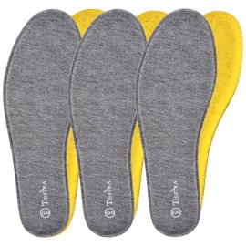 3 Pair -Shoe Inserts for Mens Memory Foam Insoles,Replacement Insoles for Work Boots Running Shoes, Cushion Shock Absorbing for Foot Pain Relief, Comfort Breathable Inner Soles Grey 43EU,US10
