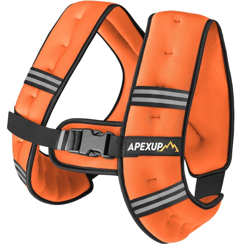 APEXUP 5lbs Weighted Vest Men Women, Weight Vest for Women Workout Equipment for Strength Training Running (Orange)