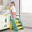 Onasti Foldable Toddler Step Stool for Bathroom Sink, Adjustable 3 Step Stool for Kids Toilet Potty Training Stool with Handles, Child Kitchen Counter Stool Helper, Plastic Ladder for Toddlers Green