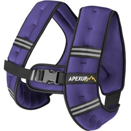 APEXUP 10lbs Weighted Vest Men Women, Weight Vest for Women Workout Equipment for Strength Training Running (Purple)