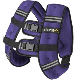 APEXUP 15lbs Weighted Vest Men Women, Weight Vest for Women Workout Equipment for Strength Training Running (Purple)