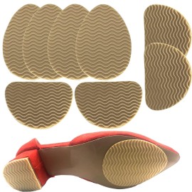 Non-Slip Shoes Pads Sole Protectors Adhesive, High Heels Anti-Slip Shoe Grips(Beige 4pairs)