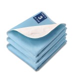SOLOSHINE Washable Waterproof Underpads, 24 x 18 (3 Pack) Heavy Absorbency Reusable Incontinence Pads for Chair, Bassinet, Crib, Car Seat, Sofa, Wheelchair