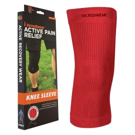 Incrediwear Knee Sleeve - Knee Braces for Knee Pain, Joint Pain Relief, Swelling, Inflammation Relief, and Circulation, Knee Support for Women and Men, Fits 22-26 Above Kneecap (Red, XXX-Large)