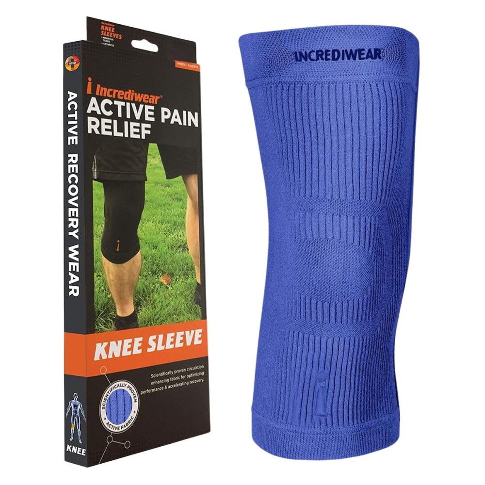 Incrediwear Knee Sleeve - Knee Braces for Knee Pain, Joint Pain Relief, Swelling, Inflammation Relief, and Circulation, Knee Support for Women and Men, Fits 16-18 Above Kneecap (Royal, X-Large)