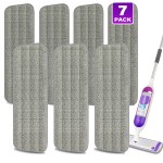 7 Count Reusable Mop Pads for Swiffer PowerMop -MEXERRIS Microfiber Wet Mops Refills PowerMop Pads Machine Washable Hard Wood Floor Mop Pads Replacement for 13\'\'-15\'\' Spray Floor Mops