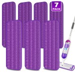 7 Count Reusable Mop Pads for Swiffer PowerMop -MEXERRIS Microfiber Wet Mops Refills PowerMop Pads Refills Machine Washable Hard Floor Mop Pads Replacement for 13\'\'-15\'\' Spray Floor Mops