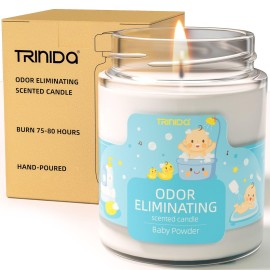 Lavender & Lilac Blossom Odor Eliminating Candles for Home Scented, Eliminates 99% of Pet, Smoke, Food and Other Smells Quickly, Highly Fragranced Candle, Premium Soy Candles Set for Women