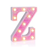Foaky Pink Light up LettersPink Party Decorations,Girls Room Decor,Glitter Light Up Letters,Alphabet Letter Sign for Night Light Birthday Party Girls Gifts, Home Bar DecorationZ