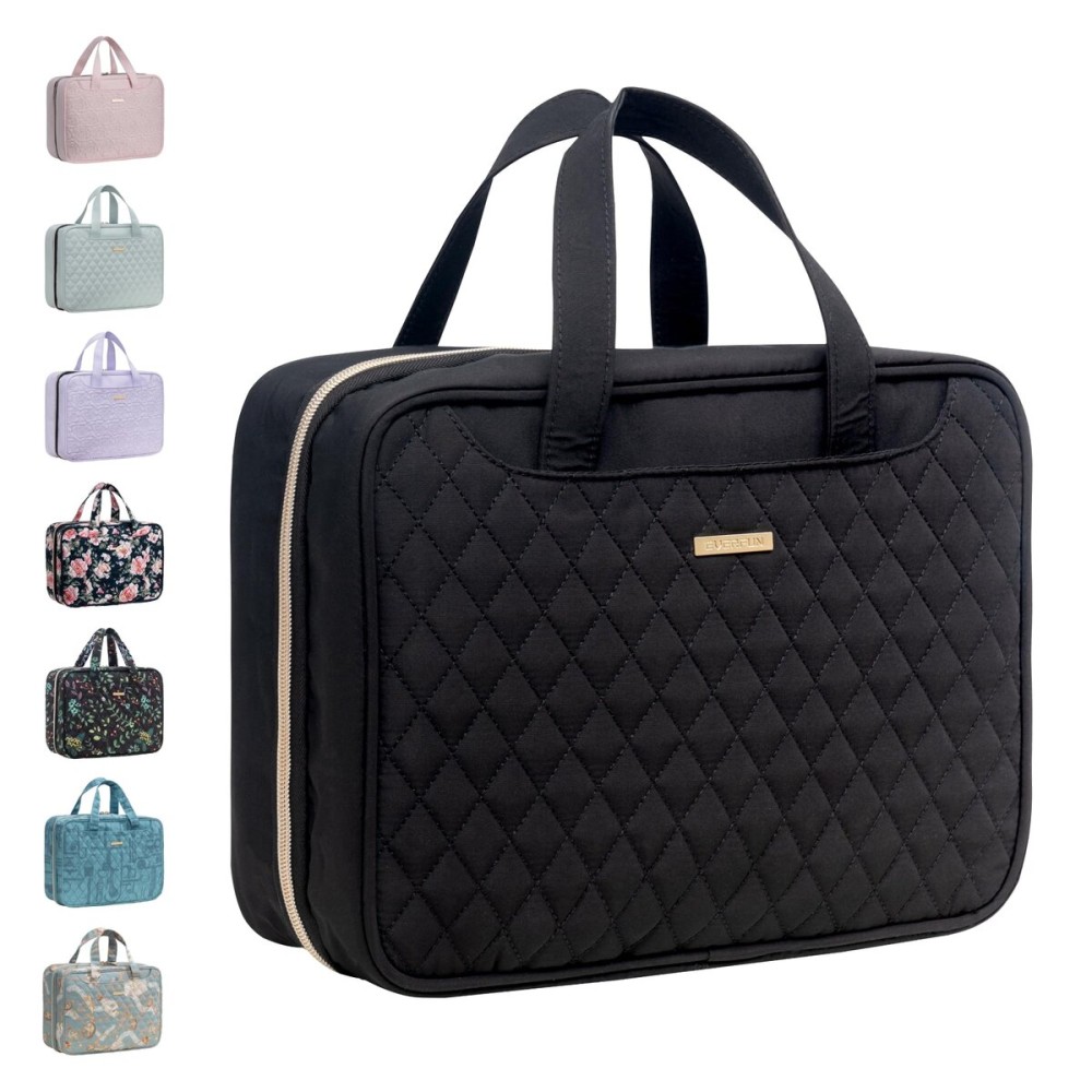 Everfun Hanging Travel Toiletry Bag Christmas Gifts for Women Traveling With Leakproof Compartment Makeup Cosmetic Organizer Dopp Kit Travel Accessories Essentials Must Have