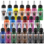 Hawink Tattoo Ink Color Set 1 oz (30ml) 21 Colors Pigment Kit Tattoo Supplies TI203-30-21