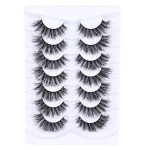 Mebver Wispy Fluffy Lashes False Eyelashes Cat Eye Lashes Pestaas Mink Lashes-7 Pair