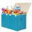 popoly Large Toy Box Chest Storage with Flip-Top Lid, Collapsible Toy Bin Storage Organizer for Boys, Kids, Girls, Toys, Playroom Organizers, 25x13 x16(Linen Teal)
