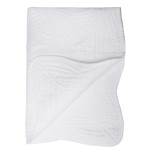 YIQIGO Toddlers and Baby Quilt Lightweight Blanket Embossed Quilt 4 Seasons Scalloped Newborn Baby Boy/Girl (White)