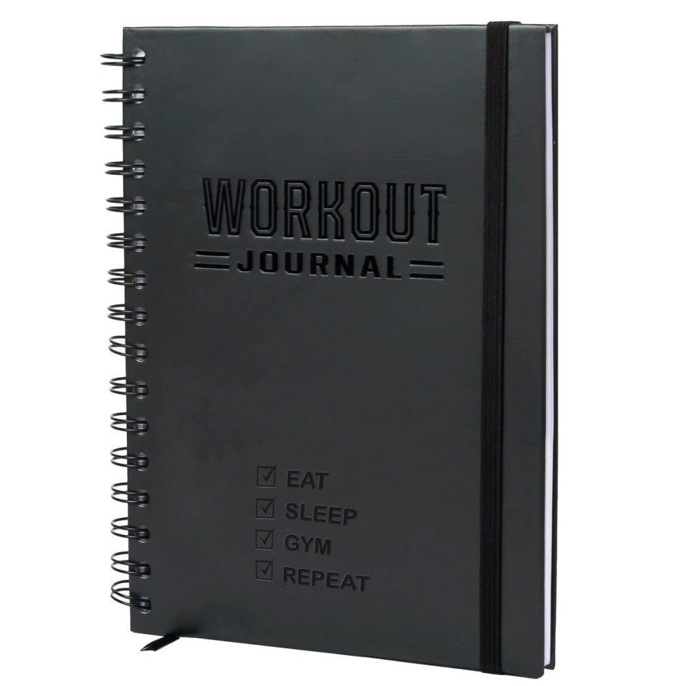 Nextnoid Hardcover Fitness Journal Workout Planner for Men & Women - A5(5.7 x 8.3) Sturdy Workout Log Book to Track Gym & Home Workouts