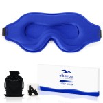 Sleep Eye Mask for Men Women, Lash Extensions 3D Sleeping Mask, Travel Blackout Night Blindfold Eye Shade Cover with Adjustable Strap (Blue-3D)
