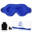 Sleep Eye Mask for Men Women, Lash Extensions 3D Sleeping Mask, Travel Blackout Night Blindfold Eye Shade Cover with Adjustable Strap (Blue-3D)