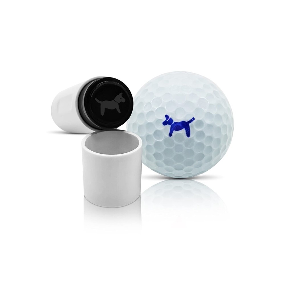 SWVL Sports Pet Dog Golf Ball Stamp Marker Multiple Designs Faces, Emojis Icons & More- Blue