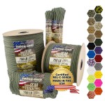TOUGH-GRID 750 Paracord Rope Nylon Parachute Cord, Made in USA Survival Kit, Outdoor Adventures, Camping, Tactical Gear & Emergency Supplies, Military Type IV Mil-Spec