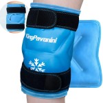 KingPavonini XXL Knee Ice Pack Wrap Around Entire Knee After Surgery, Large Reusable Gel Ice Pack for Injuries, Pain Relief, Swelling, Sports Injuries, 2 Pack (Sky-Blue)