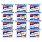 Vacplus Moisture Absorbers, 10.5 Oz Humidity Absorber Boxes Attracts Extra Moisture from Your Bathroom, Closet, Kitchen & Study, Dehumidifier, Odor Eliminator for Closet (Fragrance Free), 12 Packs