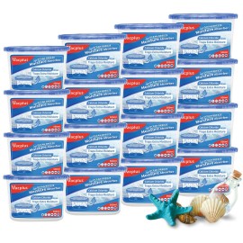 Vacplus Moisture Absorbers 16 Pack, 10.5 Oz, Humidity Absorber Boxes Attracts Extra Moisture from Your Bathroom, Closet, Kitchen, Dehumidifier for Closet(Ocean Scent), Light blue