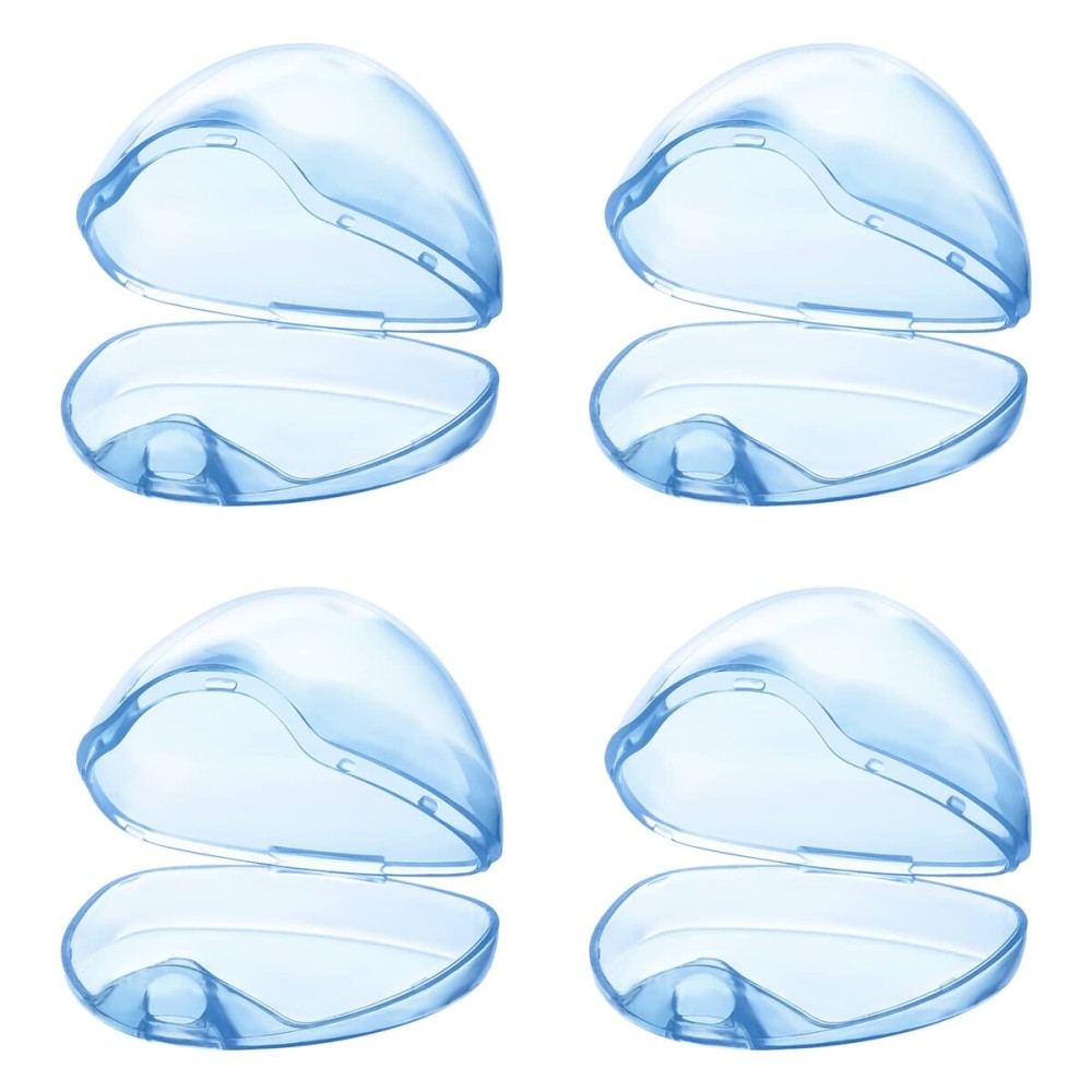 Accmor Pacifier Case, Pacifier Holder Case, Pacifier Container for Travel, BPA Free,Transparent Blue, 4 Pack