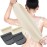 Moukeren Exfoliating Back Scrubber with Handles 4 Pack Nylon Back Exfoliator Extended Length Washers Scrubbers Stretchable Pull Strap Exfoliating Washcloth(Grey, Cream White)