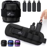 Sportneer Adjustable Ankle Weights: Improved Adjustable Leg Weights, Weight Cuffs Weights for Gym, Fitness, Workout, 1-5 lbs per Ankle, 1-10 lbs per Pair