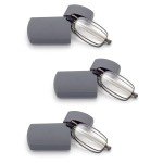 HIGHLIKE 3-Pack Hard Cases Folding Reading Glasses, Pocket Wallet Purse Compact Spring Hinge Readers, Transparent Clear Lens 3 Pairs Gunmetal 4.0 x