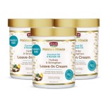 African Pride Moisture Miracle Coconut Oil & Baobab Oil Leave-In Hair Cream (3 Pack) - Provides Intense Moisture & Helps Repair Natural Coils & Curls, Hydrates & Strengthens, 18 oz