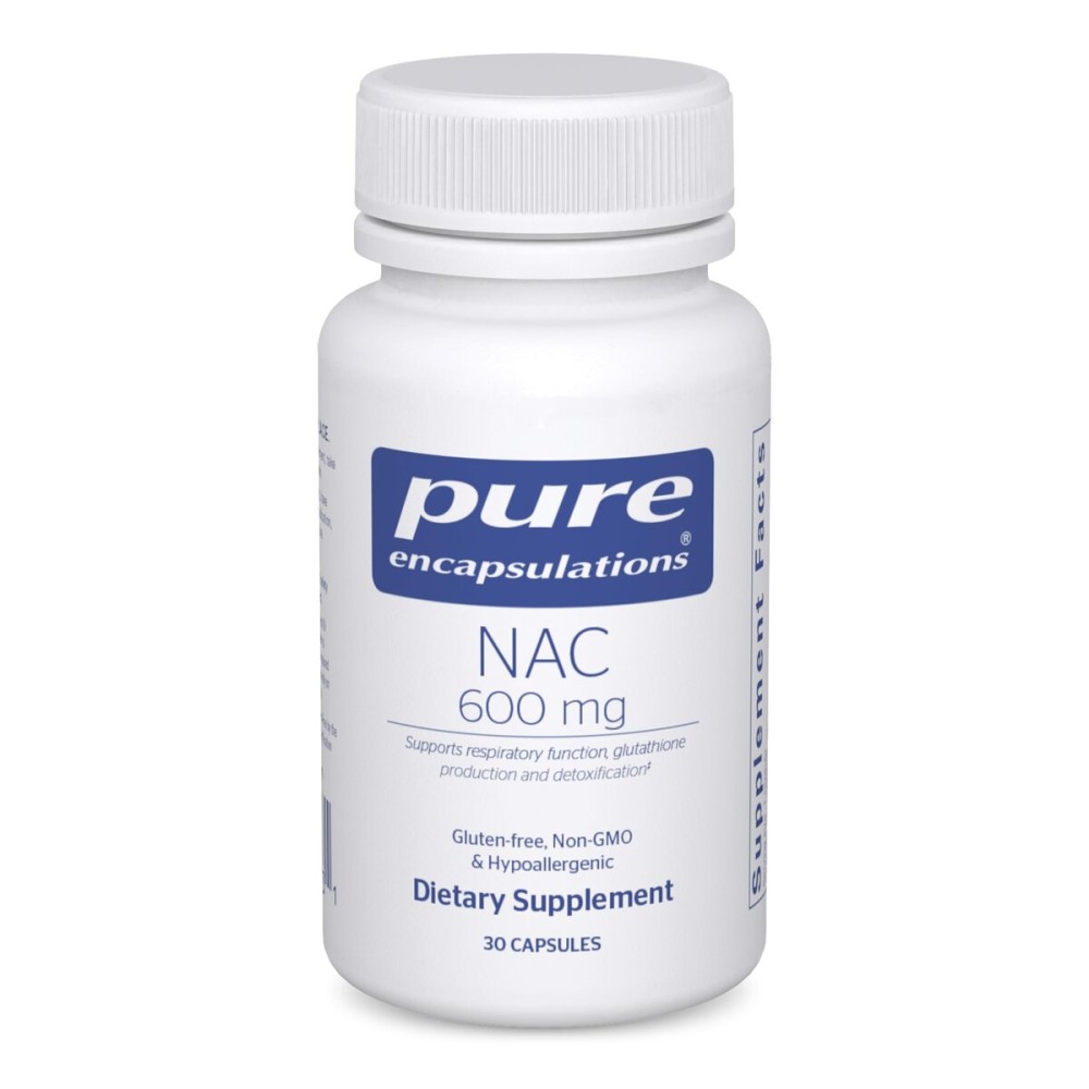 Pure Encapsulations NAC 600 mg - N-Acetyl Cysteine NAC Supplement for Lung Health & Immune Support, Liver Support & Antioxidants* - with Freeform N-Acetyl-L-Cysteine - 30 Capsules