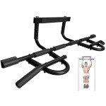 Yes4All Door Pull Up Bar, Heavy Duty Hanging Bar, Pull Up Bar for Doorway, Supports up to 300 lb, Multi-Grip Foam Handles, Fits 30 to 38 Door Frames, Easy Installation for Home Gym Use, Black