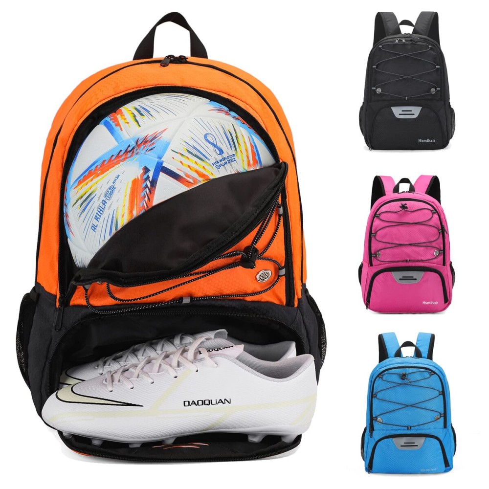 Hsmihair Youth Soccer Bag-Soccer Backpack&Backpack for Football Basketball,with Ball Compartment Separate Cleat Package
