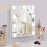 FENCHILIN White Hollywood Vanity Mirror with Lights 9 Dimmable Bulbs Makeup Mirror with Smart Touch Control for Glam Room Bedroom Detachable 10X Magnification Rotation White