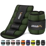 APEXUP 10lbs/Pair Adjustable Ankle Weights for Women and Men, Modularized Leg Weight Straps for Yoga, Walking, Running, Aerobics, Gym (Green)
