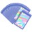 EONJOE 100-pack 35 inch mylar bags with clear window holographic resealable sealable packaging zip bag for small bussiness jewelry candy sample food packing supplies Purple