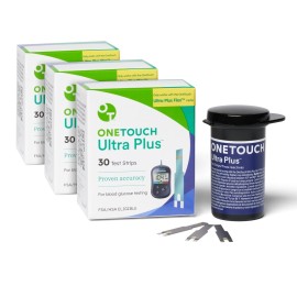 OneTouch Ultra Plus Diabetic Test Strips - 90 ct (Only Works with OneTouch Ultra Plus Flex Blood Sugar Meter)