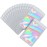 EONJOE 100-pack 46 inch mylar bags with clear window holographic resealable sealable packaging zip bag for small bussiness jewelry candy sample food packing supplies white