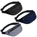 Fanny Packs for Men and Women, Waterproof Sports Waist Pack Bag for Travel Hiking Running Hands-free Wallets, Easy Carry Any Phone C-3pack-Black/Grey/Navy