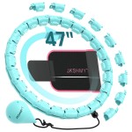 JKSHMYT Smart Weighted Fit Hoop Plus Size for Adults Weight Loss, Hula Circle-2 in 1 Infinity Fitness Hoop, 24 Links Detachable & Size Adjustable, with Waist Trainer for Women