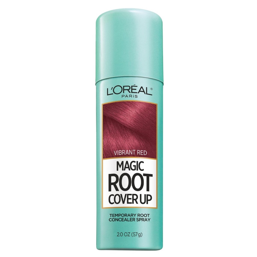L\'Oreal Paris Magic Root Cover Up Temporary Concealer Spray for Gray Hair, Bright Red, 2 Oz