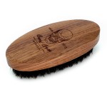 Menesia Black Walnut Wood Boar Bristle Hair Beard Brush for Men, Pocket Travel Men\'s Wooden Small Soft Beard Brush (Black Walnut)