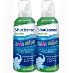 SinuCleanse Sterile Saline Kids Nasal Spray, Ultra Fine Mist, Instantly Moisturizes Dry, Stuffy Noses, Safe for Newborns & Up, 4.5 Oz (2 Pack), Made in USA