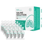 BASE LABORATORIES 3% Saline Solution for Nebulizer Machine | Saline Solution for Inhalation & Nasal Irrigation | High 3% Concentration l 25 Vials 5ml Unit Dose