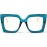 AIEYEZO Oversized Blue Light Glasses for Women, Anti Fatigue Prevent Headache Computer Eyeglasses (Blue)