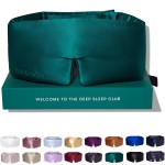 DROWSY Silk Sleep Mask - Face-Hugging, Padded Cocoon for Luxury Sleep in Total Darkness - 100% Pure Mulberry Silk (Green Sapphire)
