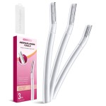 SINAHET Dermaplane Razor for Face, (3 Count) Professional Dermaplaning Tool for Peach Fuzz, Facial and Eyebrow Hair Removal, Gentle Skin Exfoliation Blade